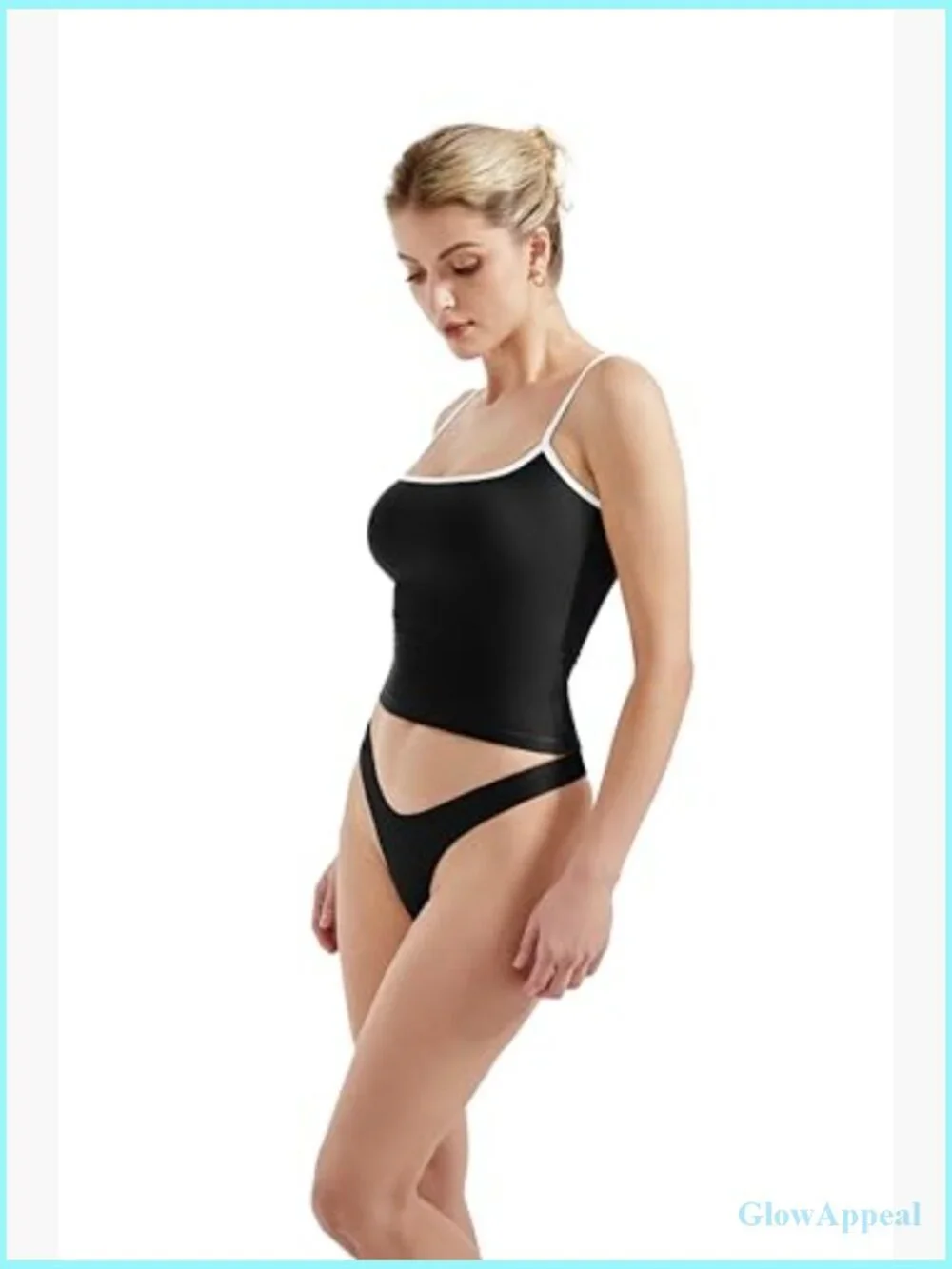 Double Lined Square Neck Tank Top Y2K Going Out Cami Shirt